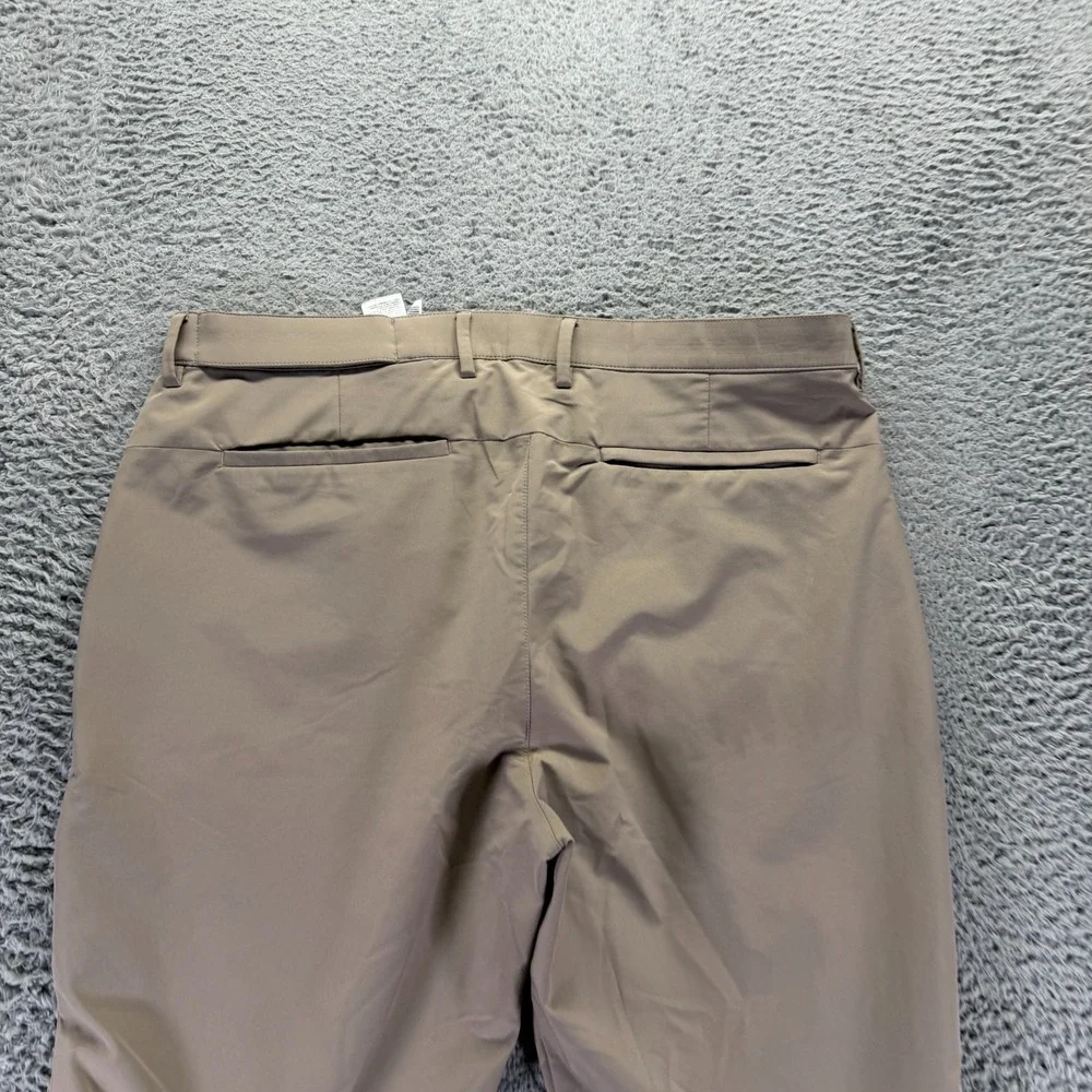 Banana Republic Pant Mens 38x30 Brown Polyester Golf Straight Slim Performance